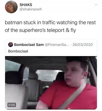 Stuck in traffic