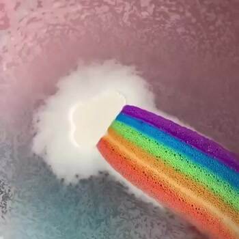 Rainbow bath bomb