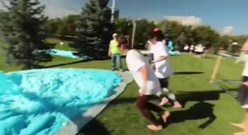 Slip and slide fun