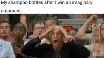 Shampoo bottle is impressed