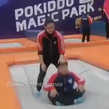 Bounce him around