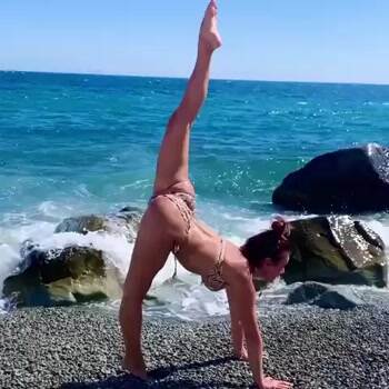 Beach yoga
