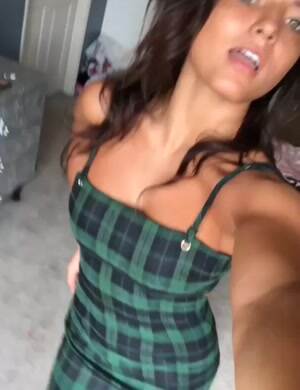 Showing off her dress