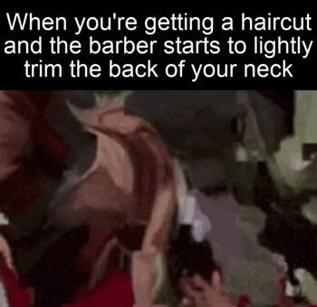 Trims the back of your neck