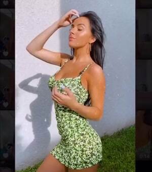 Showing off her smile