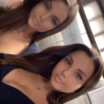 With her sister